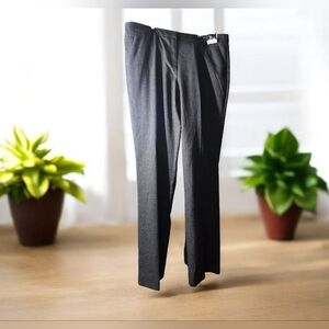 NY & Co 7th Avenue Charcoal Womens Trousers Size 14 Tall Slim Cut